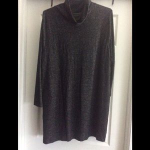 XXL heather black turtleneck tunic